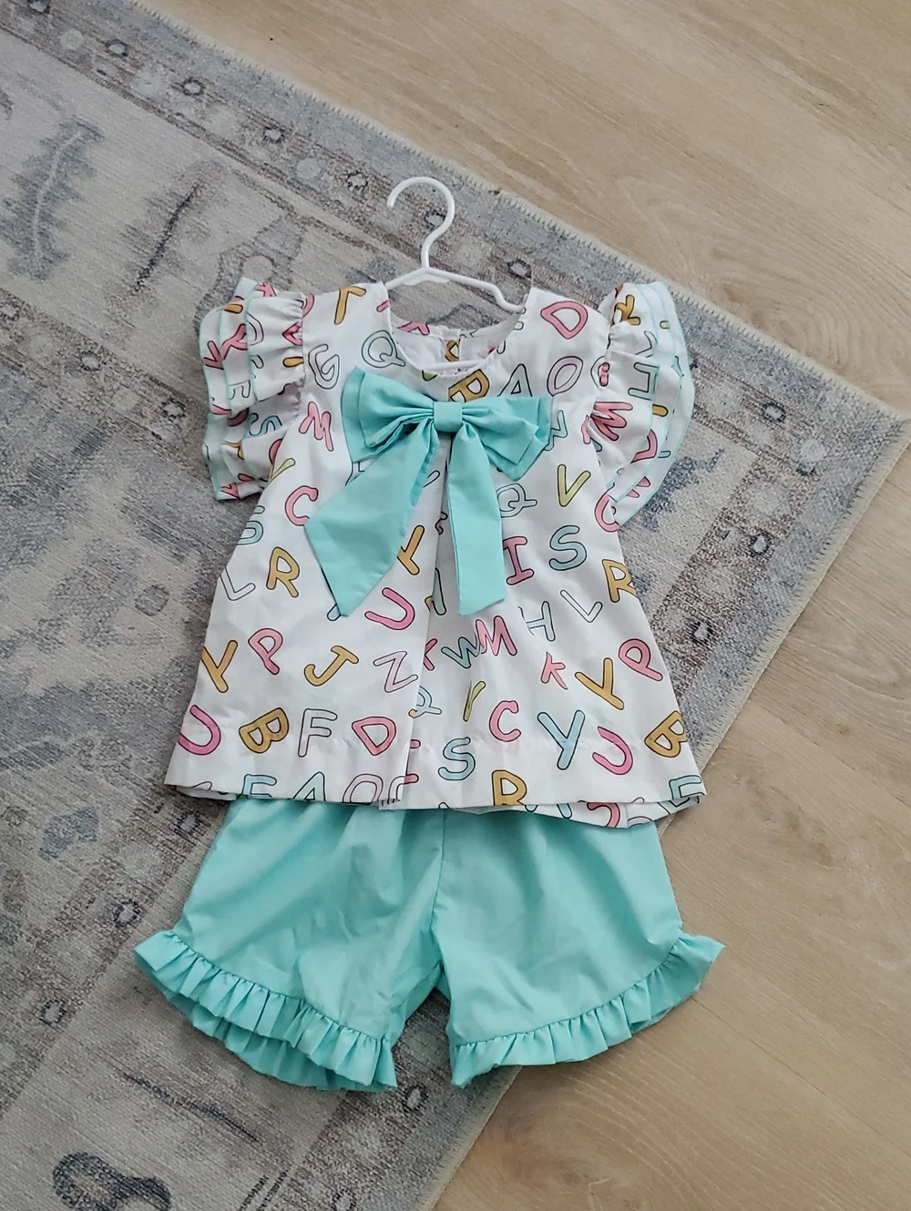 Scout & Holland Girls Back To School ABC Matching Set Outfit Sz5T